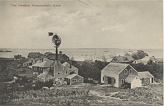 Antique-Postcard-The-Harbor-Hyannisport-Mass.---Postcard**********-Antique-Postcards-Cape-Cod-and-Islands-1905-1935-Megathlin-Maps-Of-Antiquity