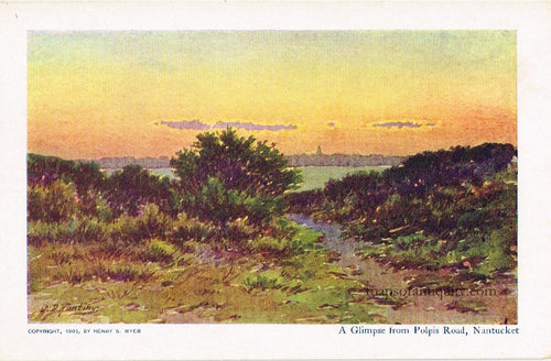 Antique-Postcard-Post-Card-Postcards-Cards-A-Glimpse-from-Polpis-Road-Nantucket-History-Island-Massachusetts-Maps-of-Antiquity