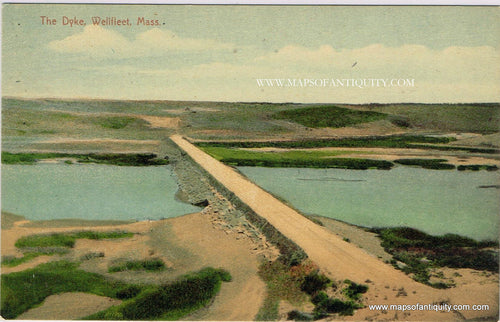 Antique-Colored-Postcard-The-Dyke-Wellfleet-Mass----Postcard******-Postcard-Cape-Cod-and-Islands-1907-1914-E.I.Nye-Maps-Of-Antiquity