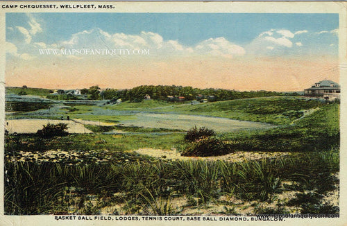 Antique-Colored-Postcard-Camp-Chequesset-Wellfleet-Mass----Postcard**********-Postcard-Cape-Cod-and-Islands-1907-1914-E.I.Nye-Maps-Of-Antiquity