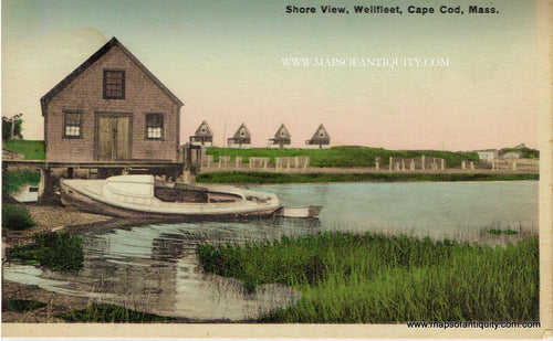 Antique-Colored-Postcard-Shore-View-Wellfleet-Cape-Cod-Mass----Postcard**********-Postcard-Cape-Cod-and-Islands-1907-1914-E.D.-West-Co-Maps-Of-Antiquity