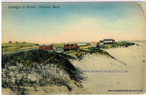 Antique-Postcard-Cottages-at-Beach-Orleans-Mass