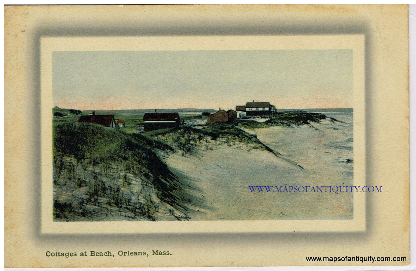 Antique-Postcard-Cottages-at-Beach-Orleans-Mass