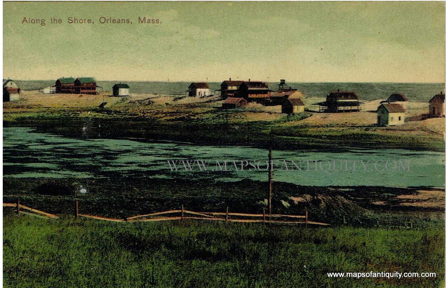 Antique-Postcard-Along-the-Shore-Orleans-Mass