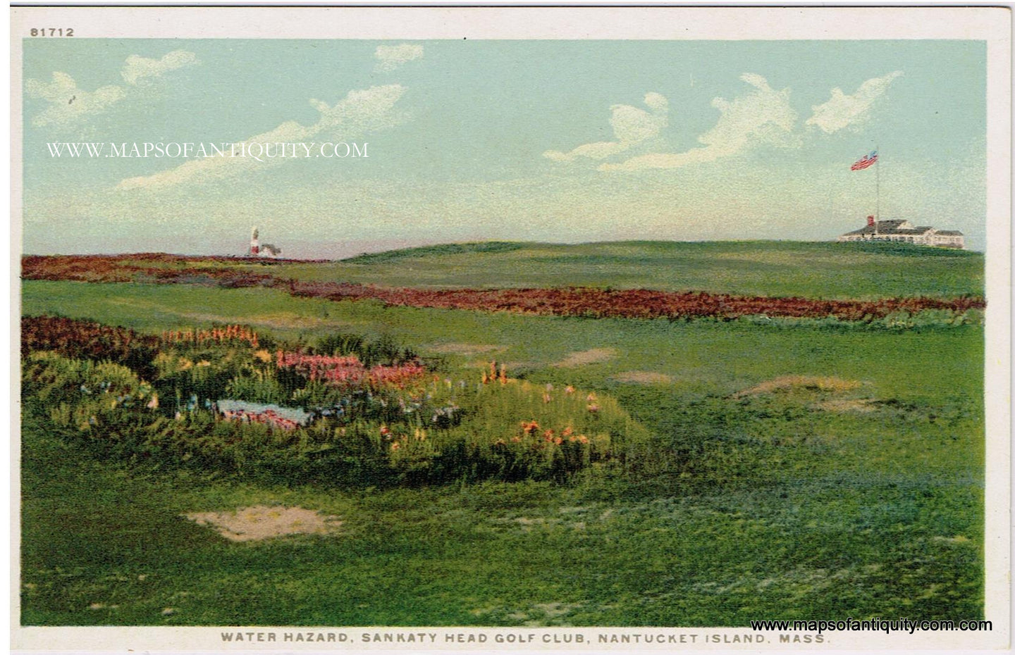 Antique-Postcard-81712-Water-Hazard-Sankaty-Head-Golf-Club-Nantucket-Island-Mass