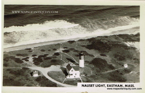 Antique-Black-and-White-Post-Card-Nauset-Light-Eastham-Mass---Postcard-Postcard-Cape-Cod-and-Islands-1915-1930-Unknown-Printer-Maps-Of-Antiquity