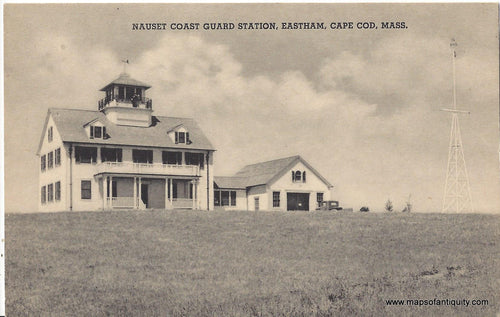 Genuine-Antique-Post-Card-Nauset-Coast-Guard-Station-Eastham-Cape-Cod-Mass-Antique-Postcard-1930-1940-E-D-West-Co--Maps-Of-Antiquity