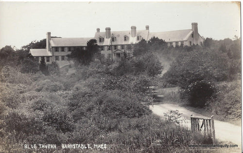 Genuine-Antique-Post-Card-Blue-Tavern-Barnstable-Mass-Antique-Postcard-1907-1914-Unknown-Maps-Of-Antiquity